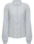 Abercrombie & Fitch Women's Blue Stripe Trapeze Shirt