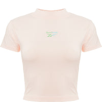 Reebok Women's Cream Small Central Logo Long Sleeve Top