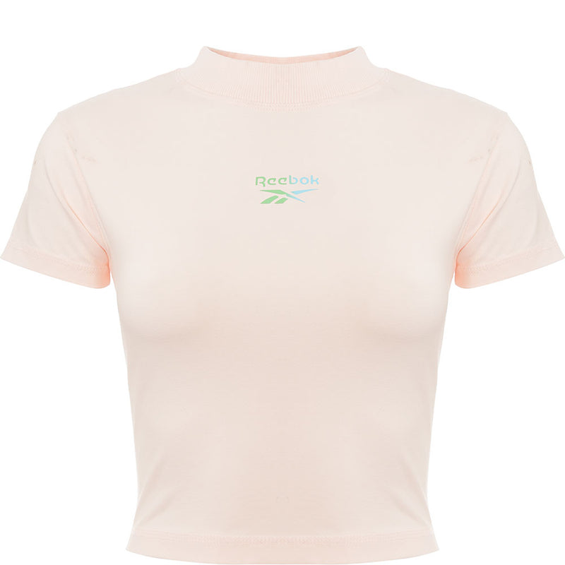 Reebok Women's Cream Small Central Logo Long Sleeve Top