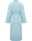 Envii Women's Baby Blue Padded Maxi Coat With Belt