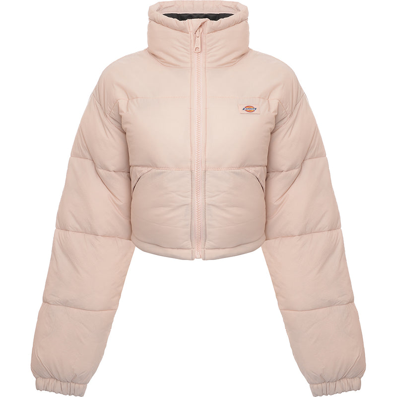 Dickies Women's Pink Alatna Cropped Puffer Jacket