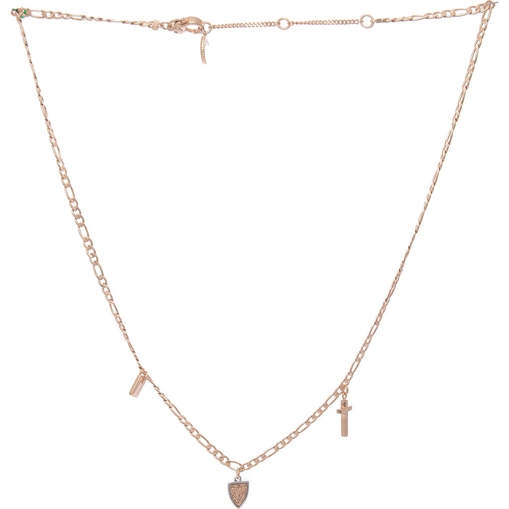 Allsaints Women's Charm Necklace in Warm Brass