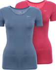 Reebok Women's Rani 2 Pack Sports T-Shirts in Blue