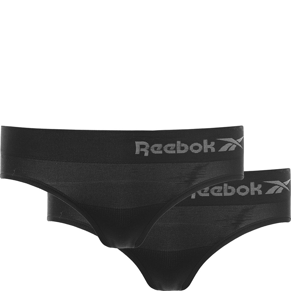 Reebok Women's 2 Pack Seamless Brief in Black