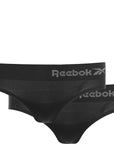 Reebok Women's 2 Pack Seamless Brief in Black