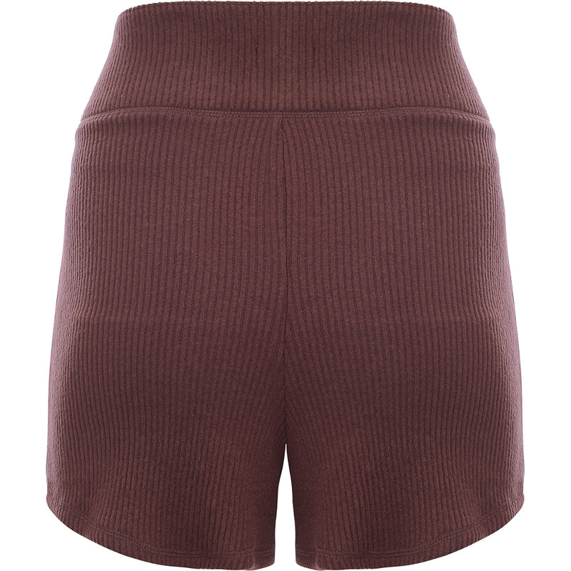 Abercrombie & Fitch Women's Dark Brown Knitted Short