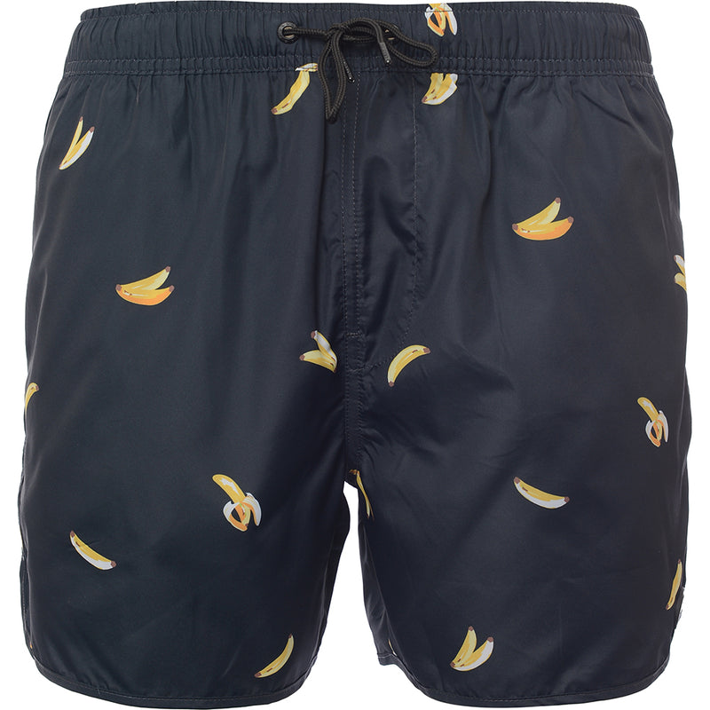 Pull&Bear Mens Navy Swimshorts with Banana pattern