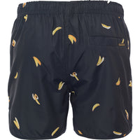 Pull&Bear Mens Navy Swimshorts with Banana pattern