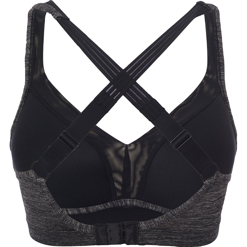 Dorina Womens Grey Outrun High Impact Push-Up Sports Bra