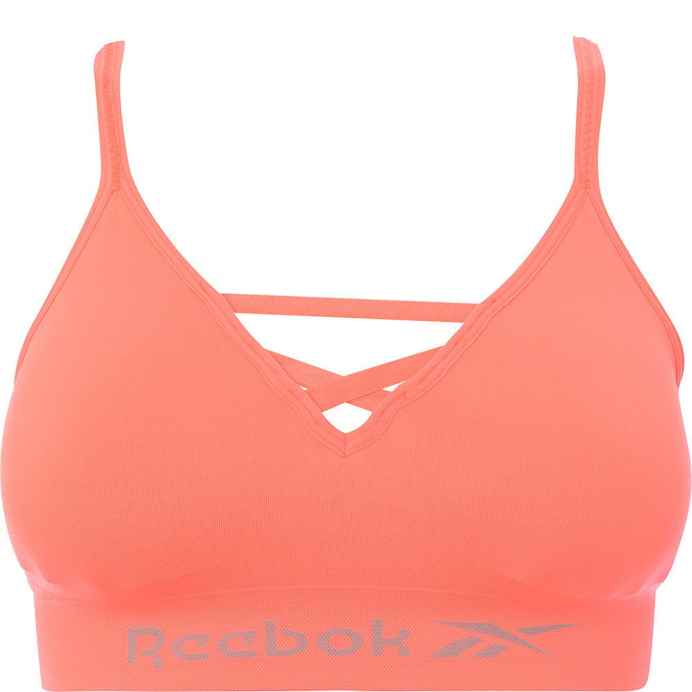 Reebok Women's Orange Flare Maryna Seamless Bra