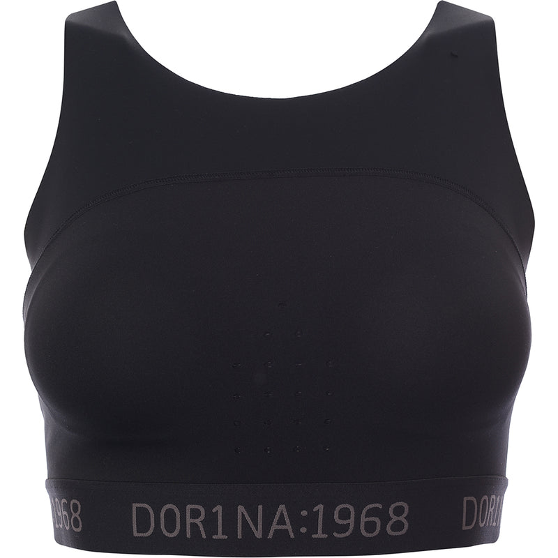 Dorina Women's Black Enhance Micro Lightly Padded Sports Bra With Strappy Back Detail