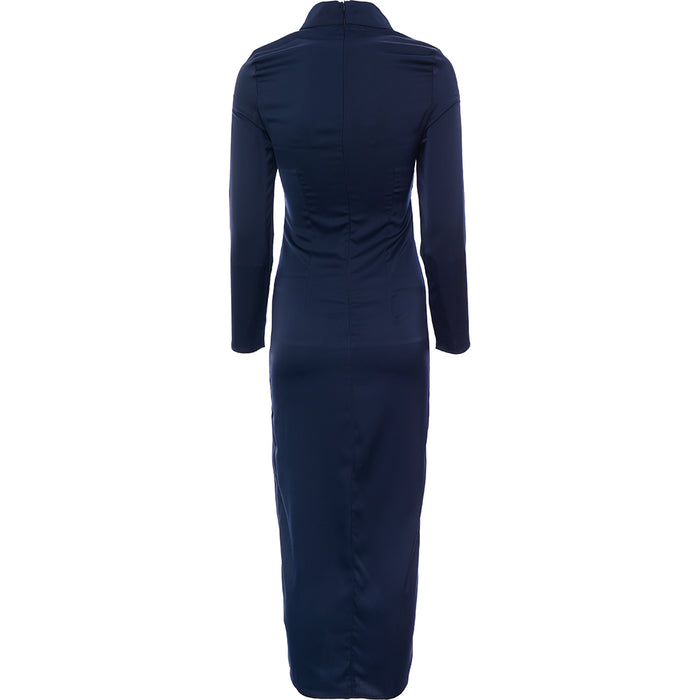 Unique21 Women's Navy High Neck Cut Out Maxi Dress