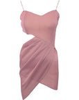 Jaded Rose Women's Pink Sparkle Wrap Front Bandeau Mini Dress