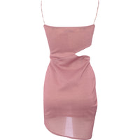 Jaded Rose Women's Pink Sparkle Wrap Front Bandeau Mini Dress