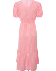 Influence Women's Pink Gingham Tie Front Midi Dress