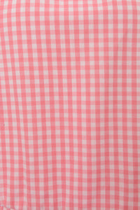 Influence Women's Pink Gingham Tie Front Midi Dress