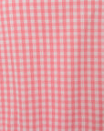 Influence Women's Pink Gingham Tie Front Midi Dress