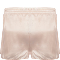 Lost Ink Womens Champagne Satin Lace Insert Shorts