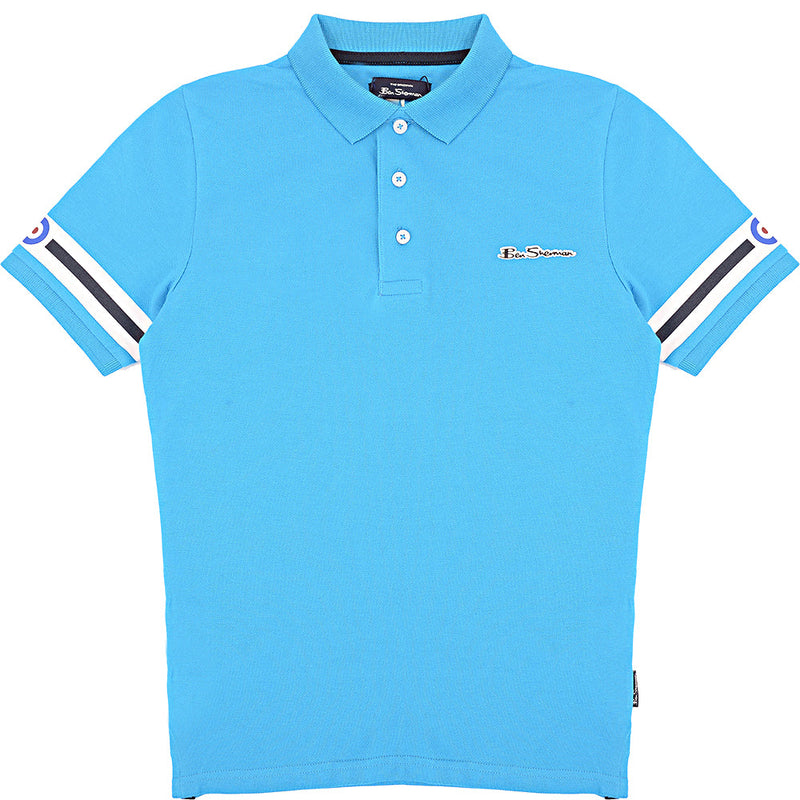 Ben Sherman Boys Blue Bar Polo