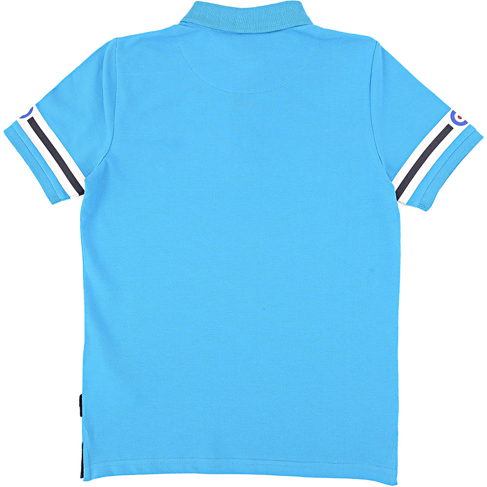 Ben Sherman Boys Blue Bar Polo