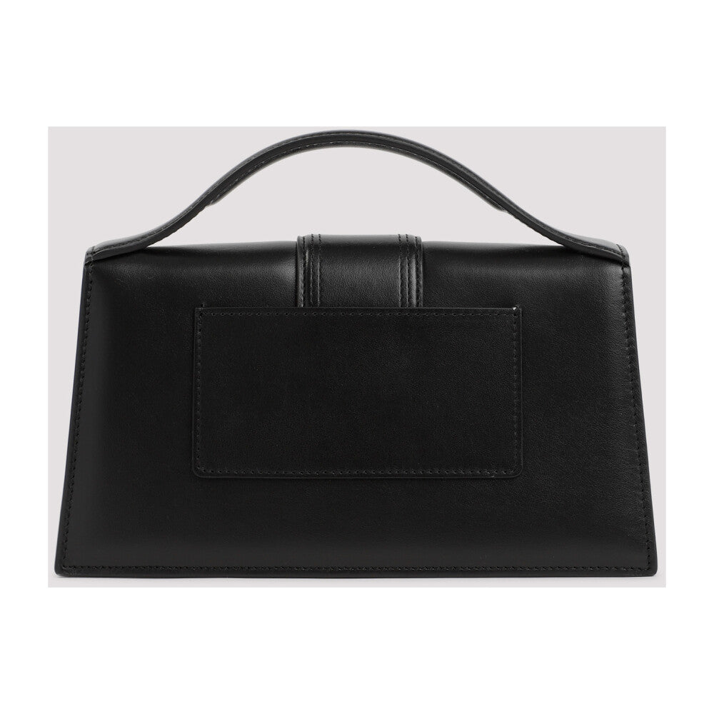 Le Grand Bambino Black leather crossbody bag with gold hardware