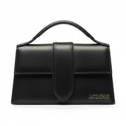 Le Grand Bambino Black leather crossbody bag with silver hardware