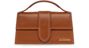 Le Grand Bambino Brown leather crossbody bag with gold hardware