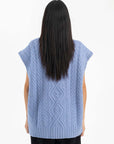 Martine Rose Womens Cornflower Blue Cable Knit Vest