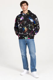 Moschino Galaxy Cotton Sweatshirt in Black