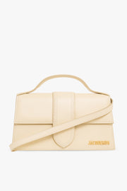 Le Grand Bambino Cream leather crossbody bag with gold hardware