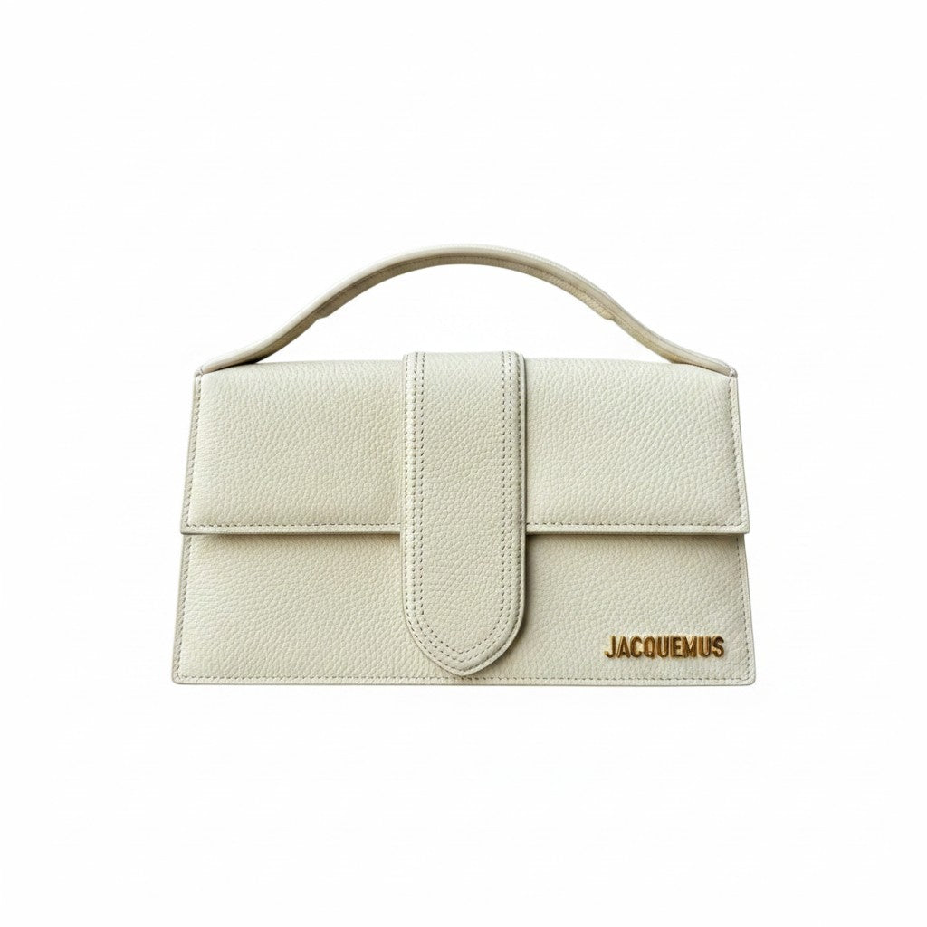 Le Grand Bambino Beige leather crossbody bag with gold hardware