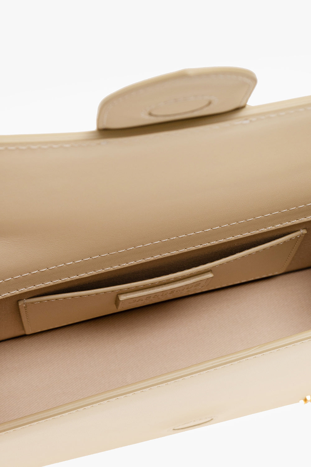 Le Grand Bambino Cream leather crossbody bag with gold hardware