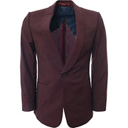 Duchamp London Mens Shawl Collar Mohair Tuxedo Jacket In Purple