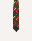 Drakes Mens Reg Woven Tie Green Red In Multicoloured