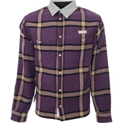4SDesigns Mens Long Sleeve Utility Shirt In Purple