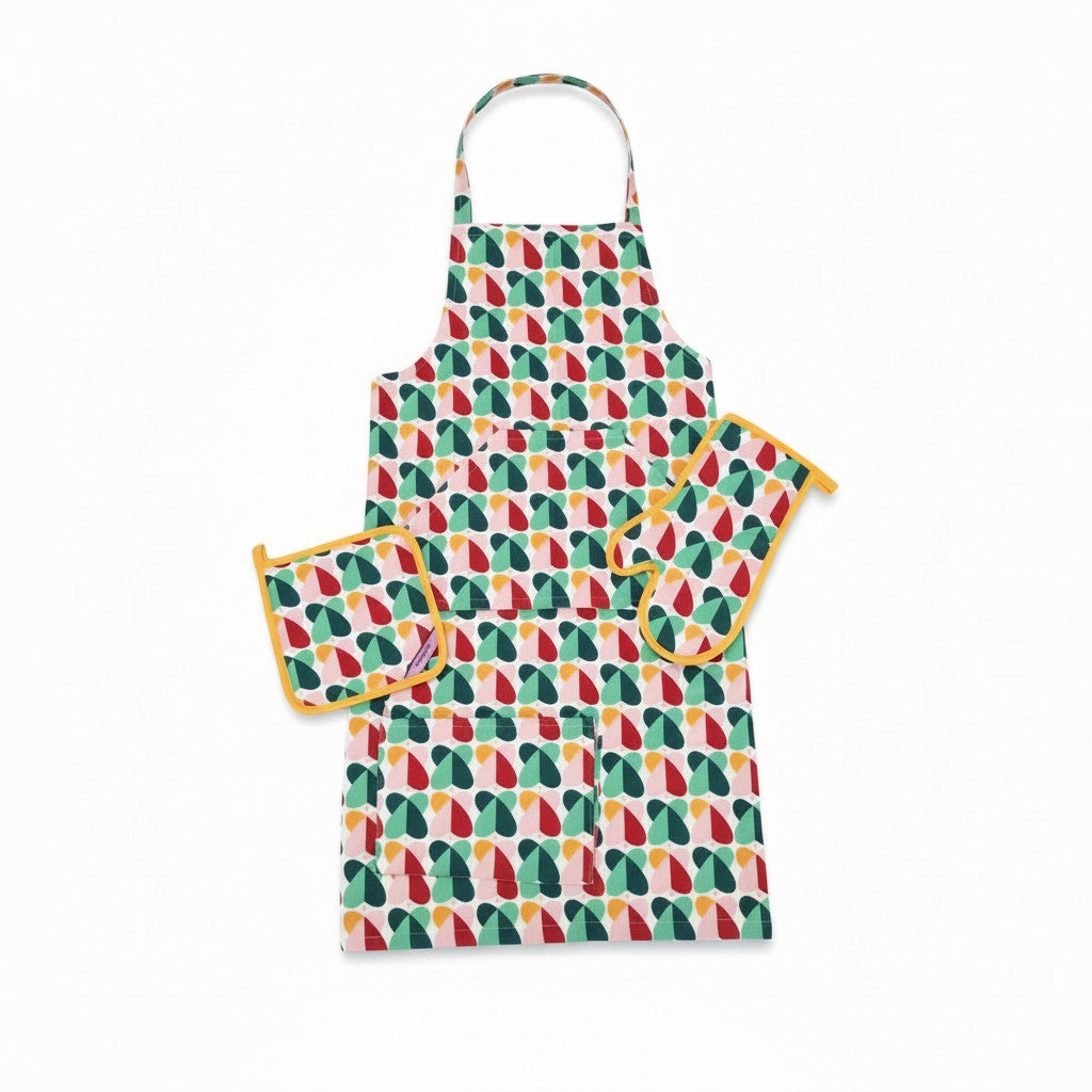 La Double J Apron & Oven Glove Set In Multi