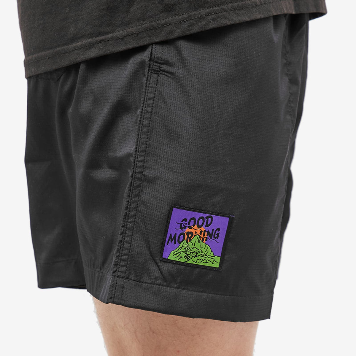 Good Morning Men's Black Swim Shorts