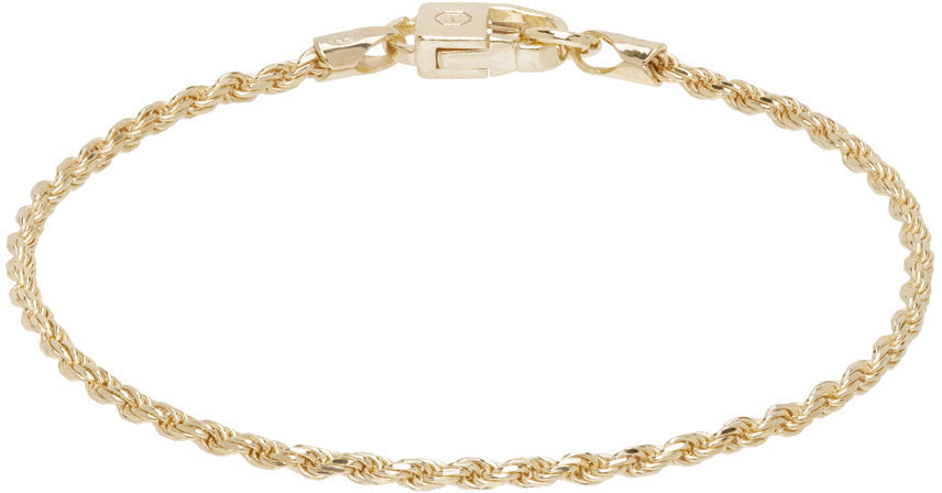 Hatton Labs Womens Rope Bracelet Gold Plated