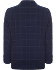 Hackett London Mens Fine Windowpane Blazer in Navy/Grey