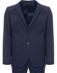 Hackett London Men's Prince of Wales Check Belgravia Jacket in Bright Navy