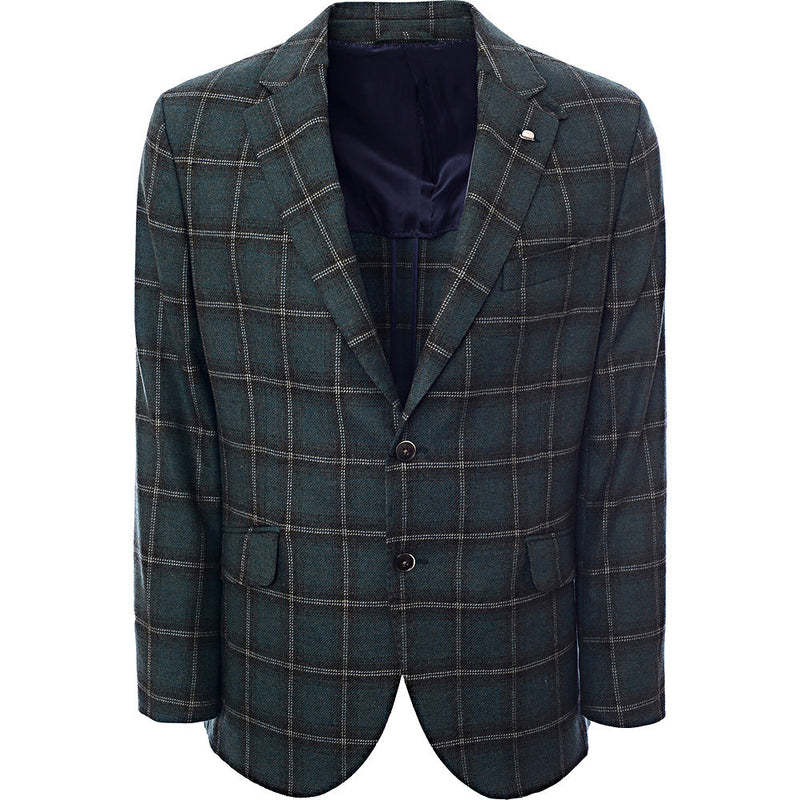 Hackett London Large Deco Check Jacket in Brown/Multi