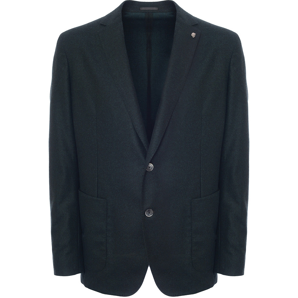 Hackett London Mayfair Flannel Jacket in Dark Green