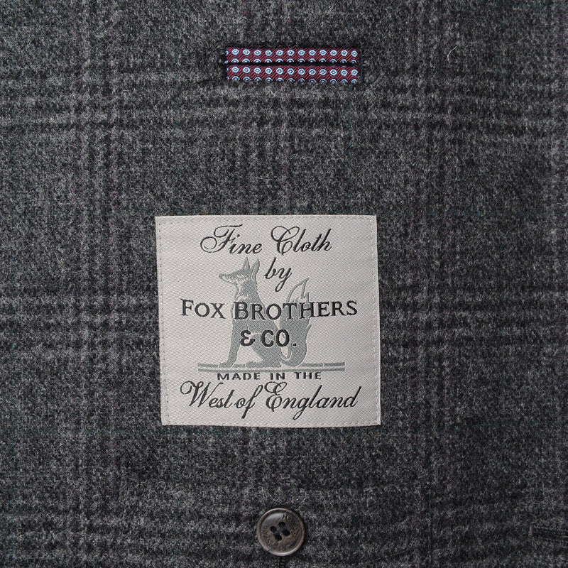 Hackett London Mayfair Flannel Check Jacket in Grey/Multi