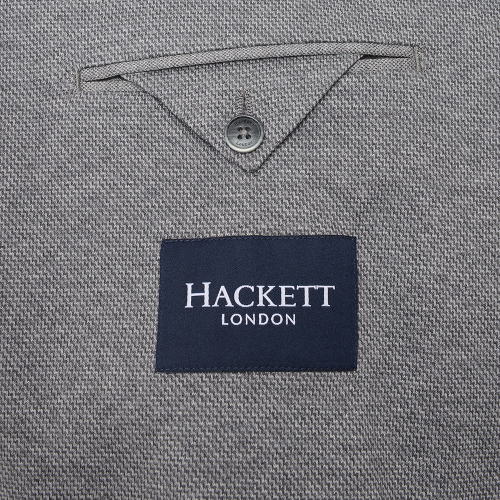 Hackett London Mens Textured Jersey in Grey