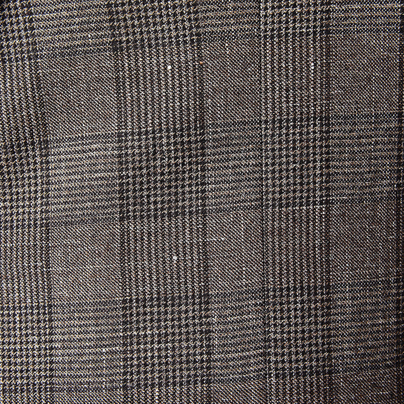 Hackett London Wool Silk Linen Check Jacket in Brown/Multi