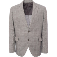 Hackett London Linen Check Jacket in Brown/White