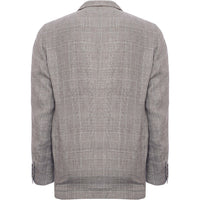 Hackett London Linen Check Jacket in Brown/White