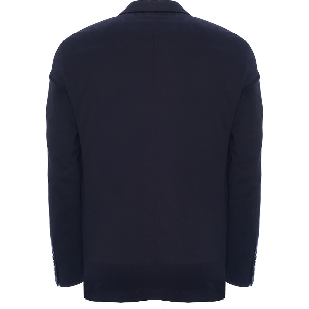 Hackett London Stretch Cotton Plain Jacket in Navy