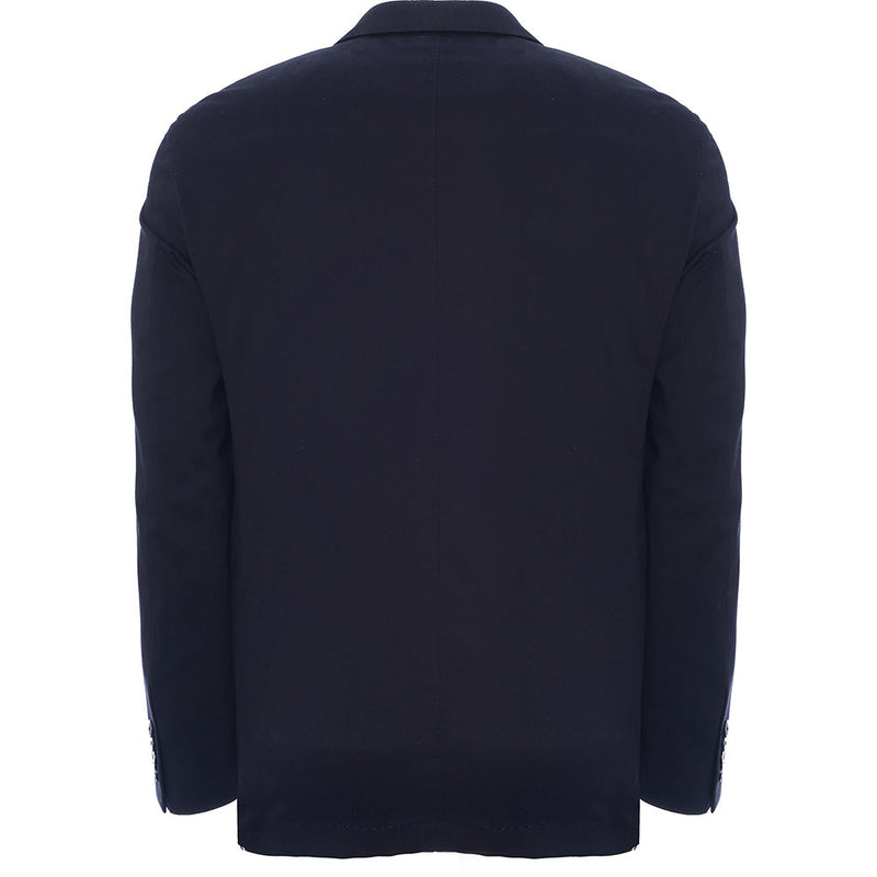 Hackett London Stretch Cotton Plain Jacket in Navy