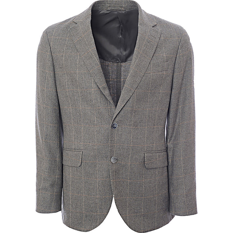 Hackett London Wool Windowpane Jacket in Light Grey